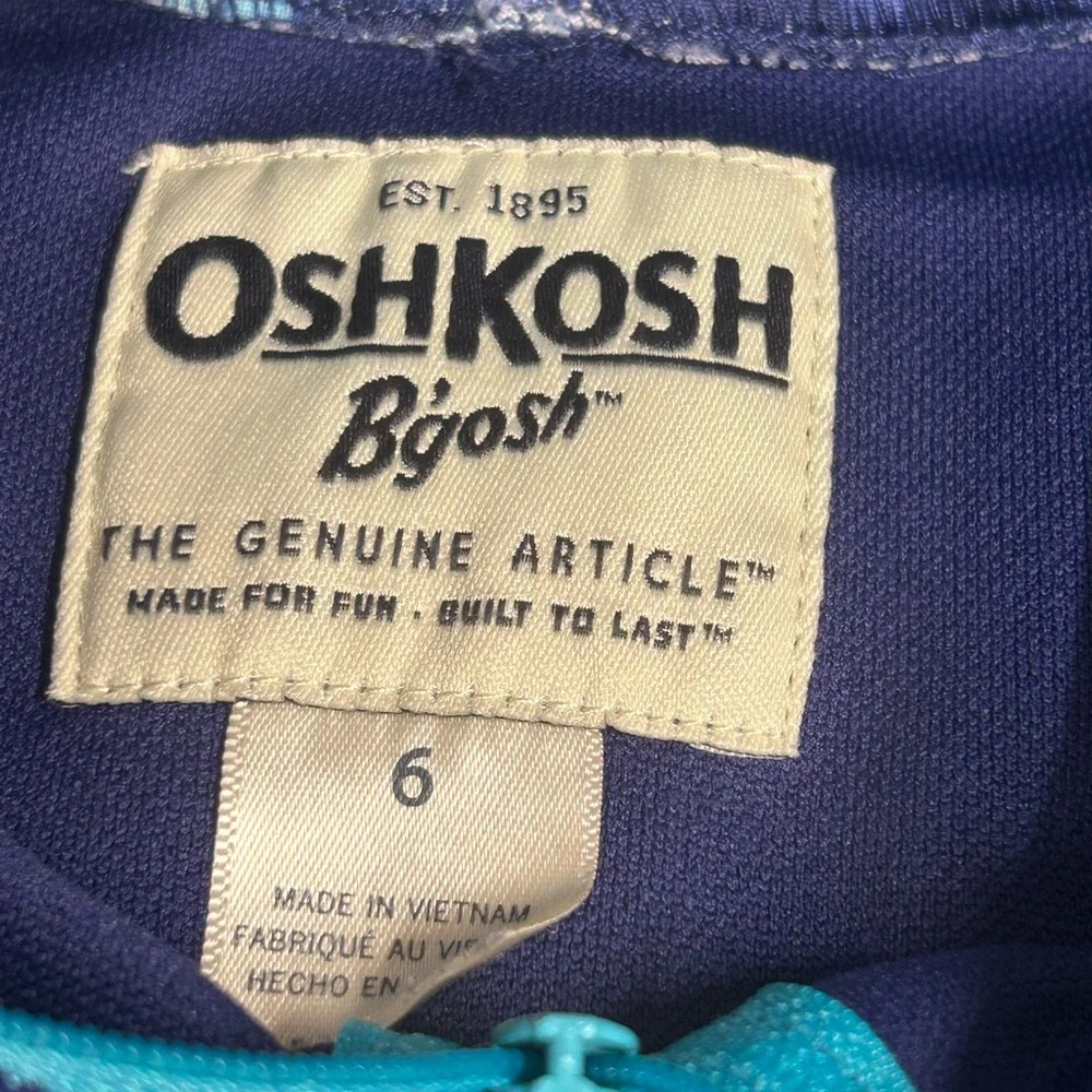 OshKosh B'gosh Navy and Teal Kids Hoodie